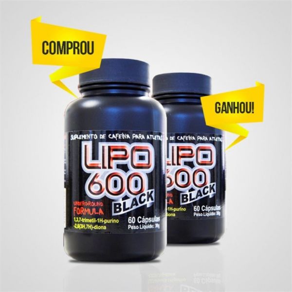 Kit 02 Lipo 600 Black, (60 Cápsulas Cada)